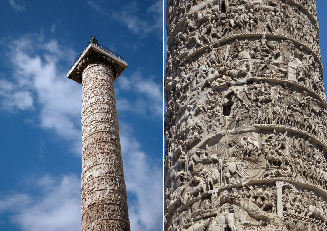 Trajan’s Column in Rome, Italy